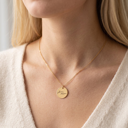 Personalized Handwriting Necklace: Memorial Signature Jewelry