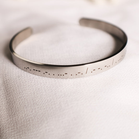 Morse Code Cuff Bracelet: Personalized Secret Message Jewelry - Torianic Jewelry