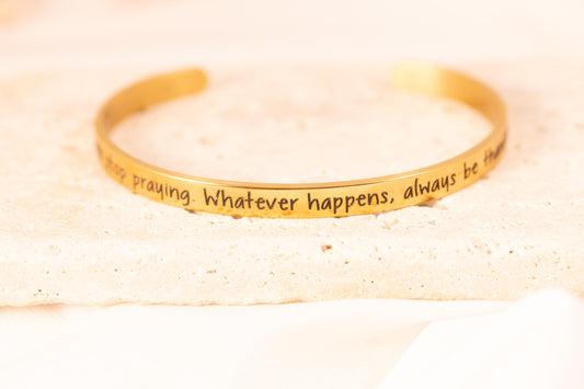 Personalized Bible Verse Cuff Bracelet: 18K Gold Christian Jewelry - Torianic Jewelry