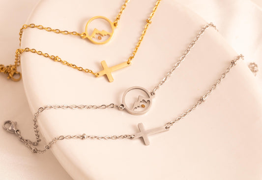 Mustard Seed Bracelet With Cross Charm: Stainless Steel Faith Jewelry - Torianic Jewelry