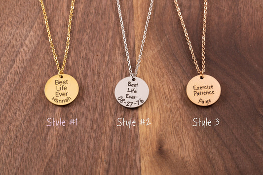 Best Life Necklace Gift - JW gift for Jehovah's brother/sister present - Exercise Patience Necklace - JW baptism gift for sisters - Torianic Jewelry