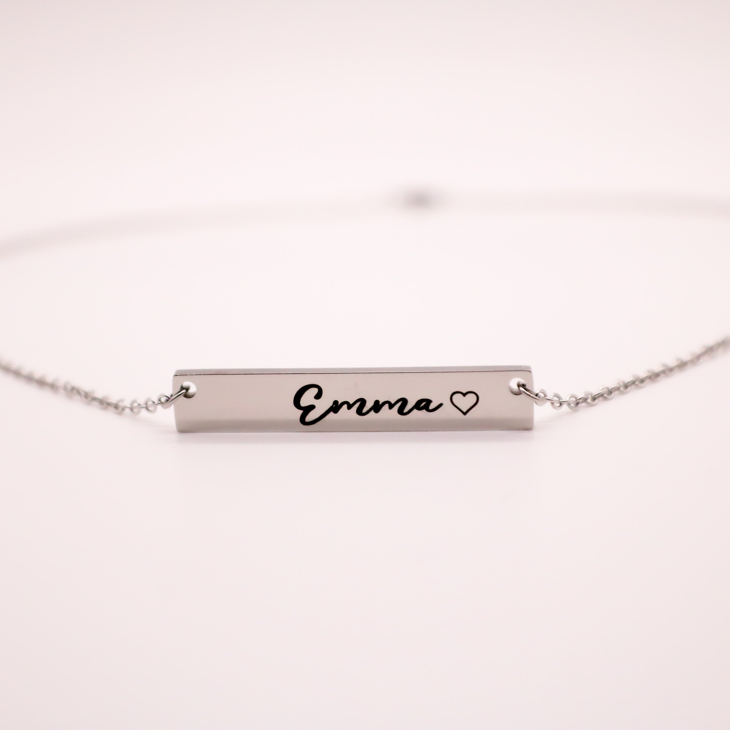 Custom Name necklace, Name plate necklace, Personalized bar necklace, Engraved necklace, Personalized jewelry,