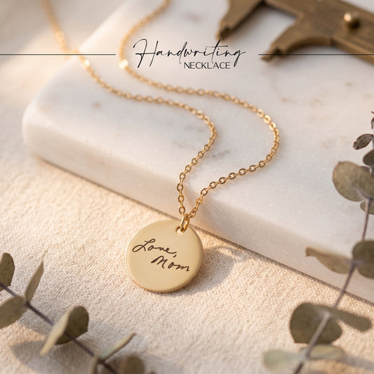 Personalized Handwriting Necklace: Memorial Signature Jewelry