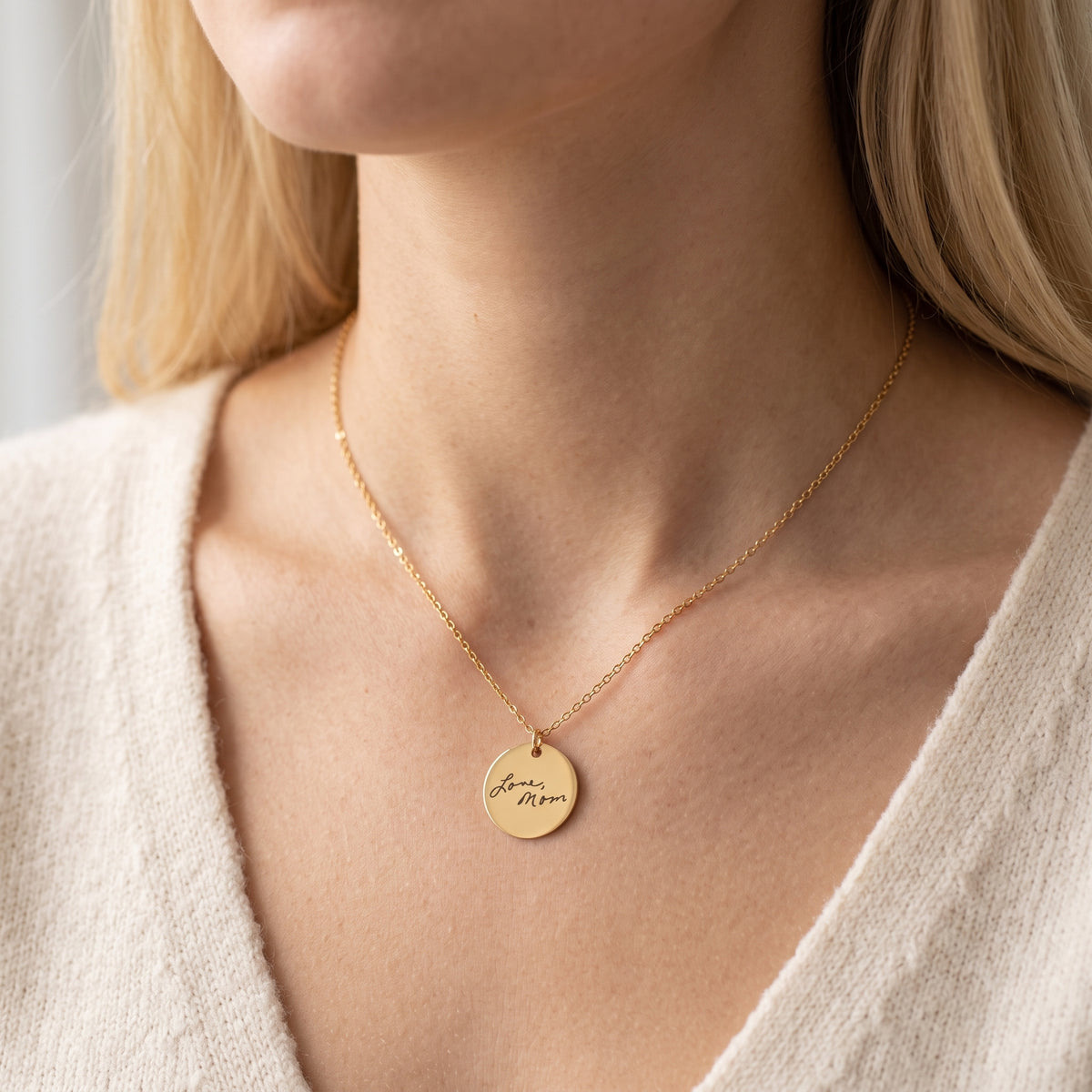 Personalized Handwriting Necklace: Memorial Signature Jewelry