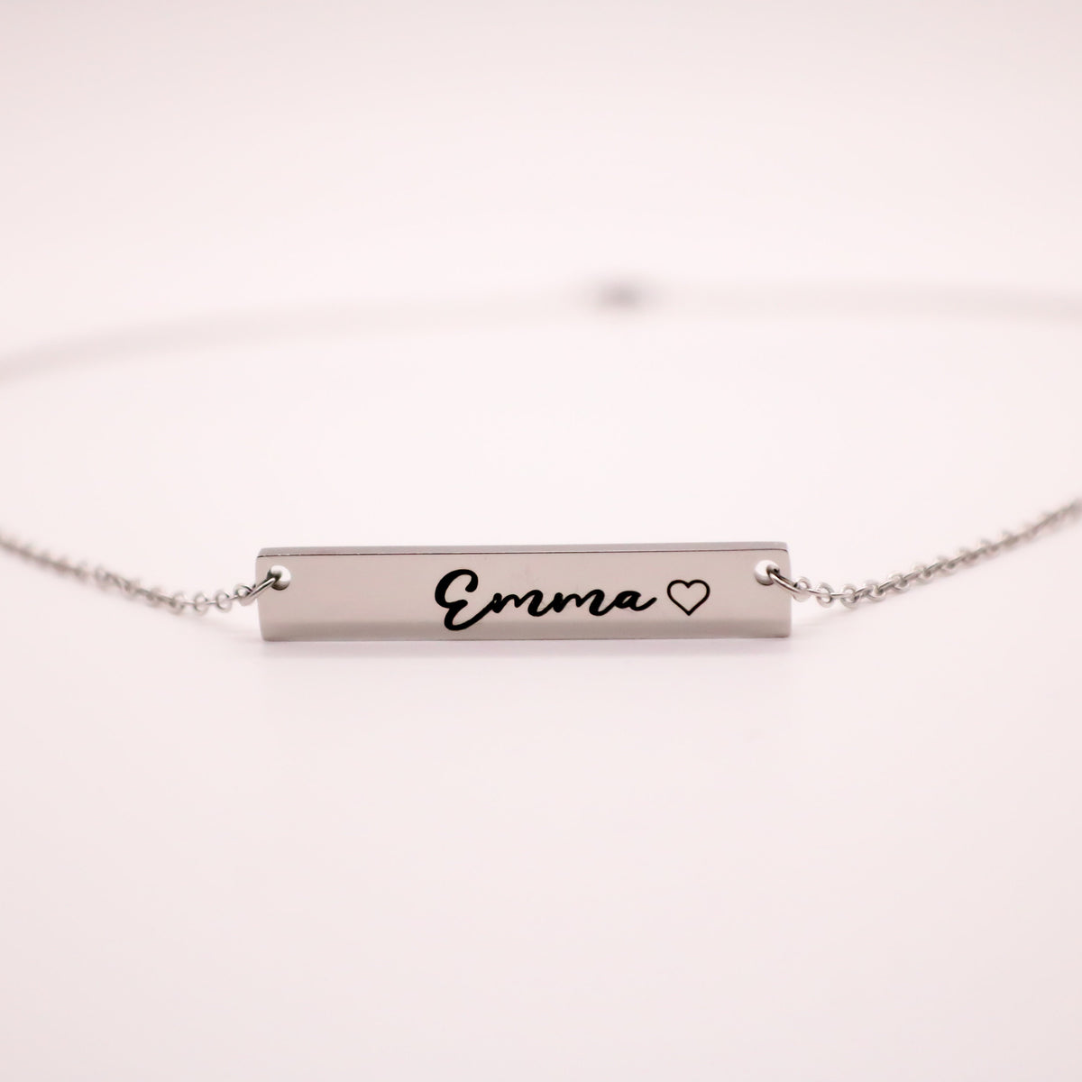 Personalized Gold Bar Necklace: Engraved Name, Roman Numerals - Torianic Jewelry
