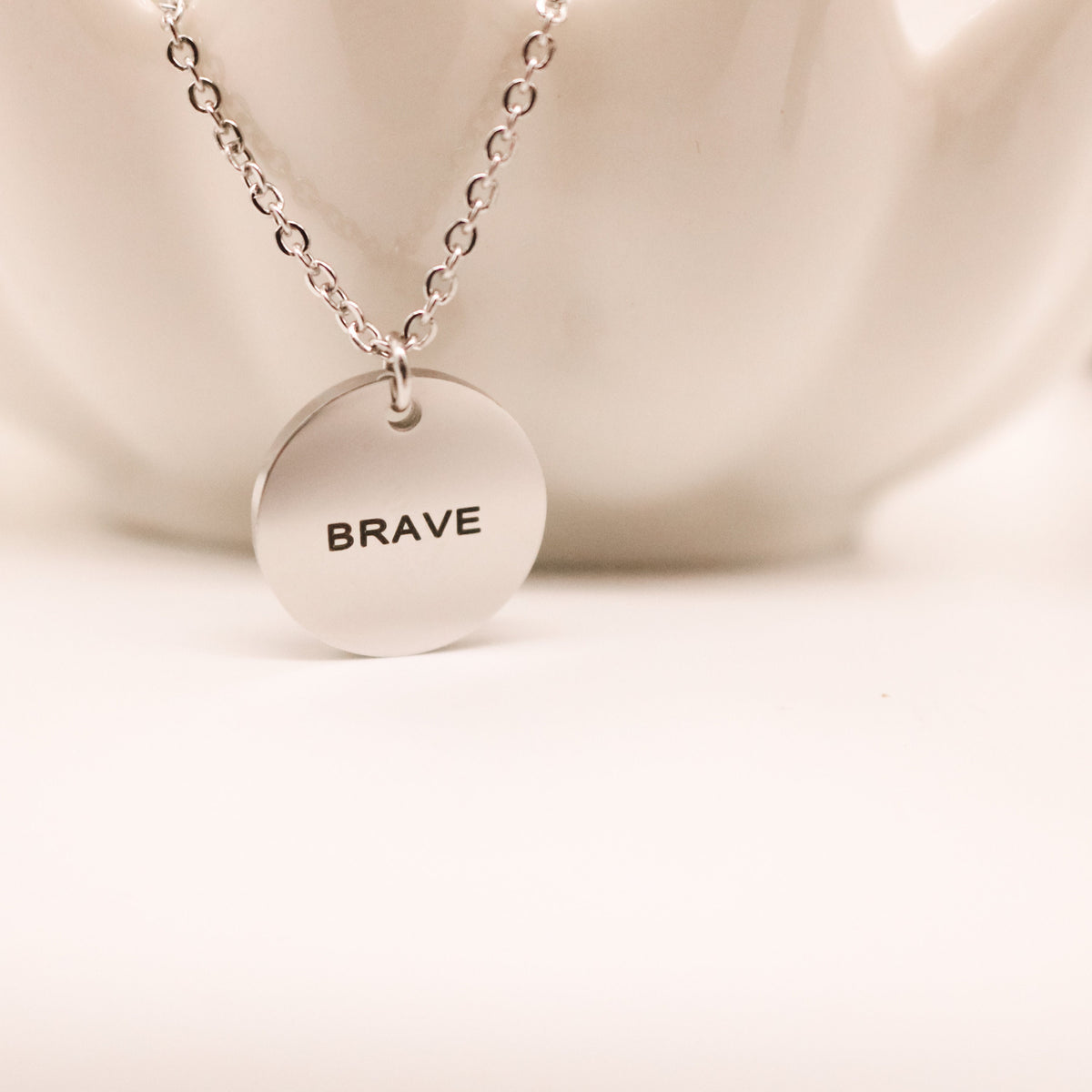 Custom Engraved Disc Necklace: Stainless Steel Warrior Gift - Torianic Jewelry