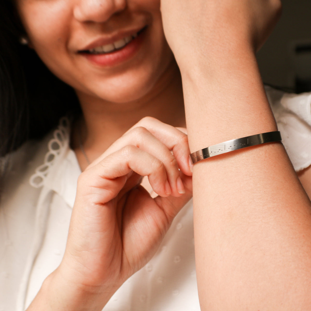 Morse Code Cuff Bracelet: Personalized Secret Message Jewelry - Torianic Jewelry
