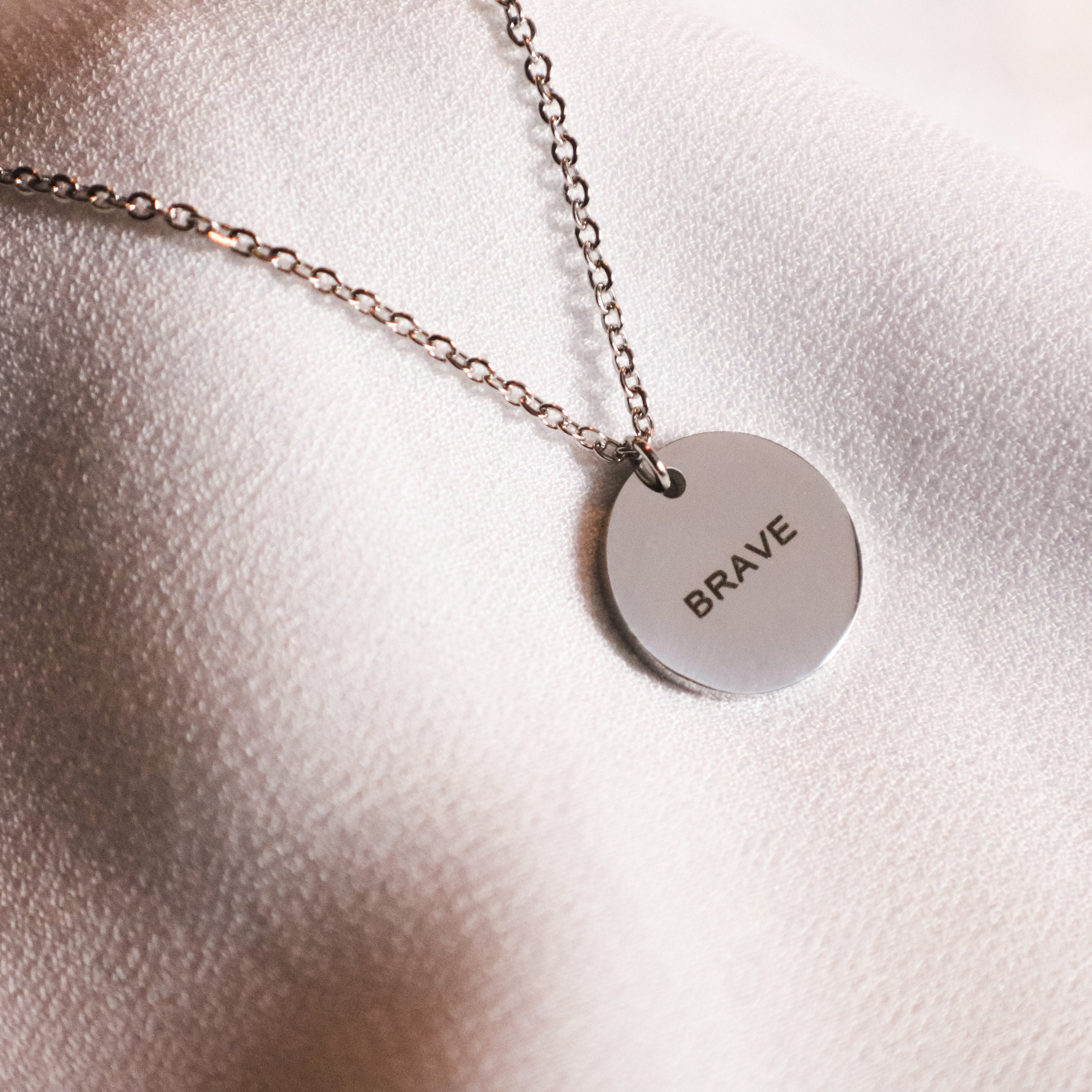 Custom Engraved Disc Necklace: Stainless Steel Warrior Gift - Torianic Jewelry