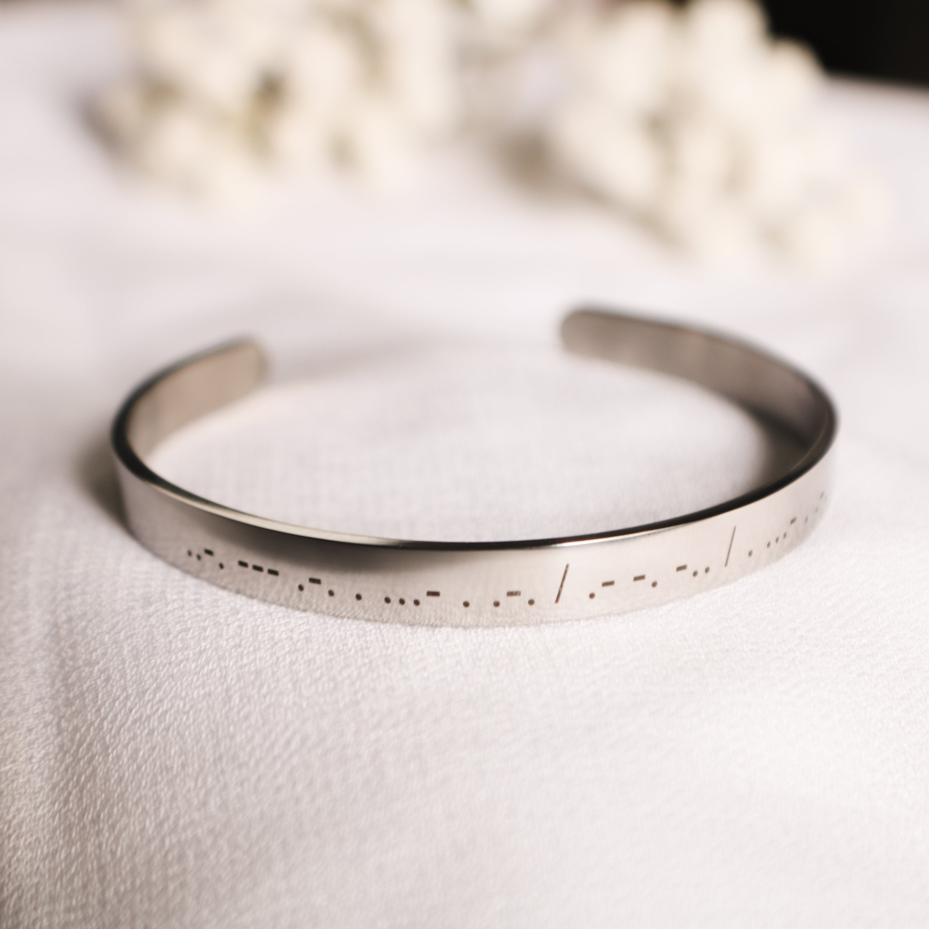 Morse Code Cuff Bracelet: Personalized Secret Message Jewelry - Torianic Jewelry