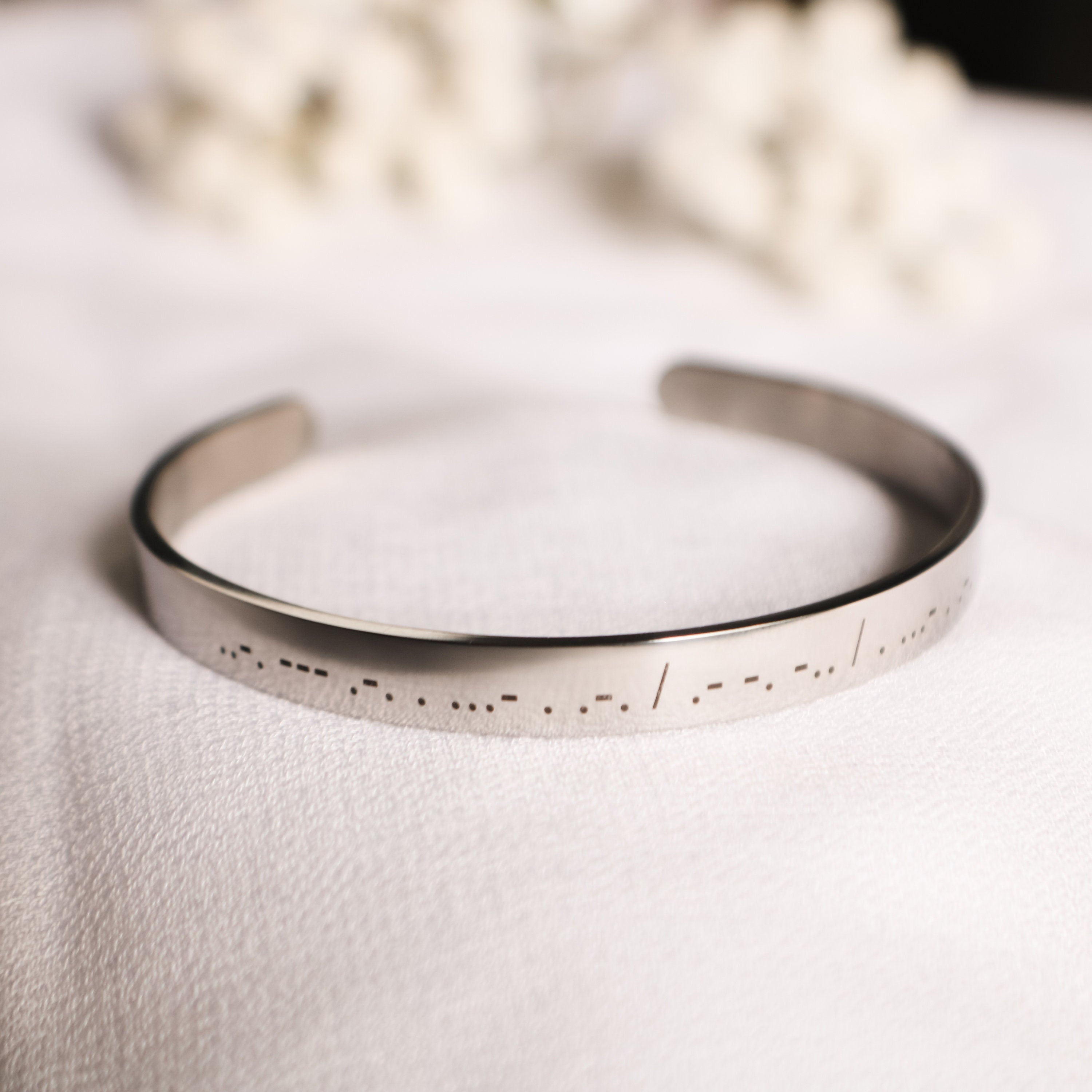 Morse Code Cuff Bracelet: Personalized Secret Message Jewelry - Torianic Jewelry