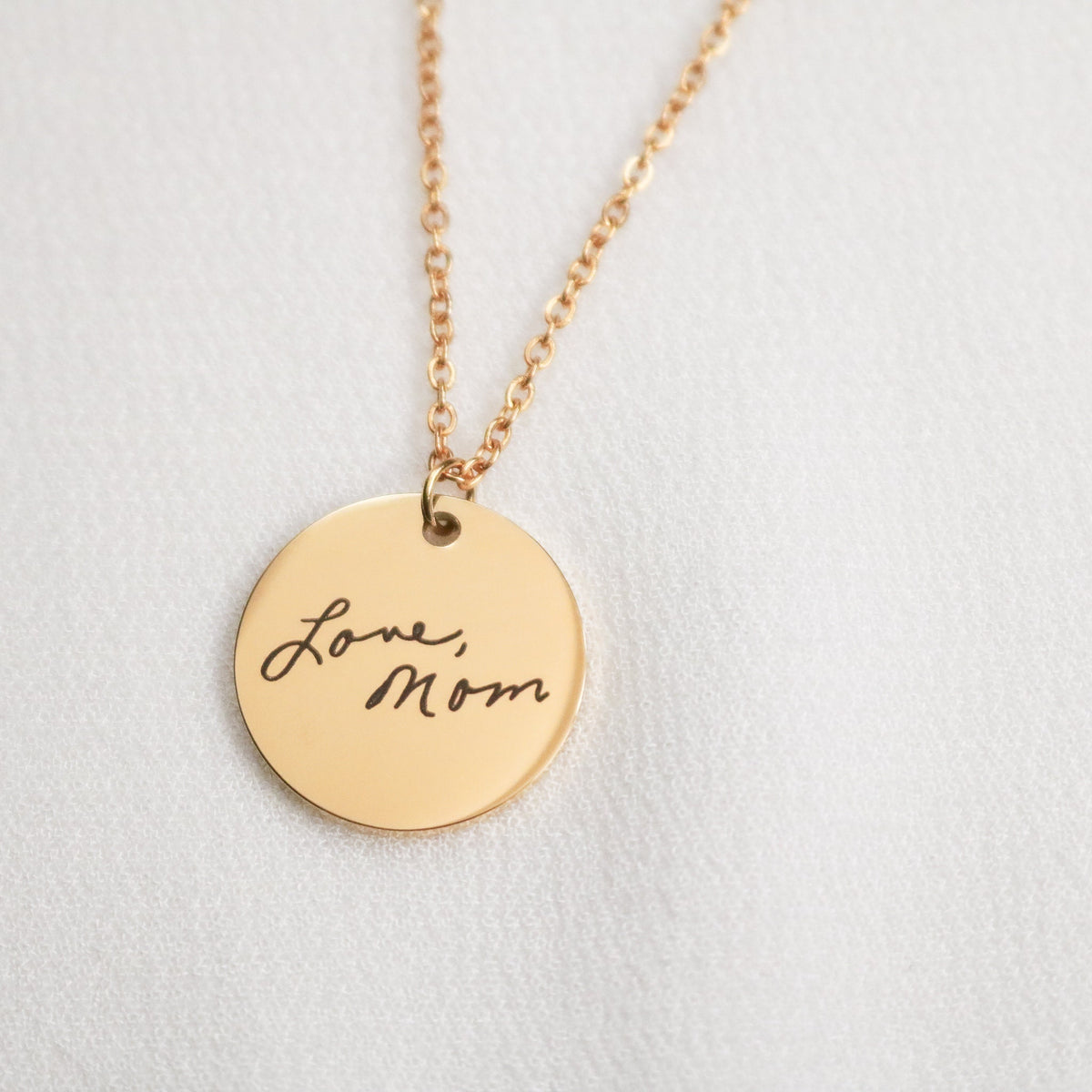 Personalized Handwriting Necklace: Memorial Signature Jewelry - Torianic Jewelry