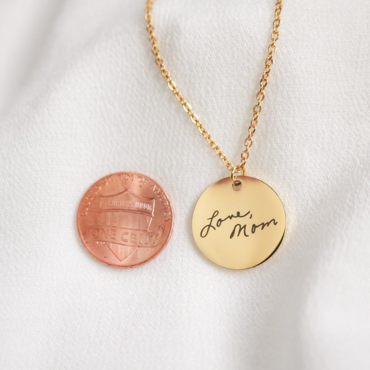Personalized Handwriting Necklace: Memorial Signature Jewelry - Torianic Jewelry