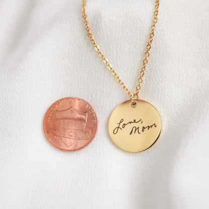 Personalized Handwriting Necklace: Memorial Signature Jewelry - Torianic Jewelry