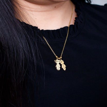Personalized Kids Name Necklace, 18K Gold Mom Necklace - Torianic Jewelry
