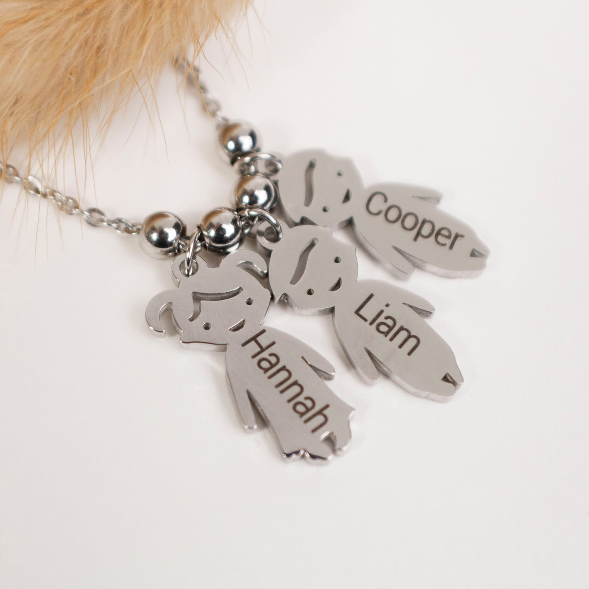 Personalized Kids Name Necklace, 18K Gold Mom Necklace - Torianic Jewelry