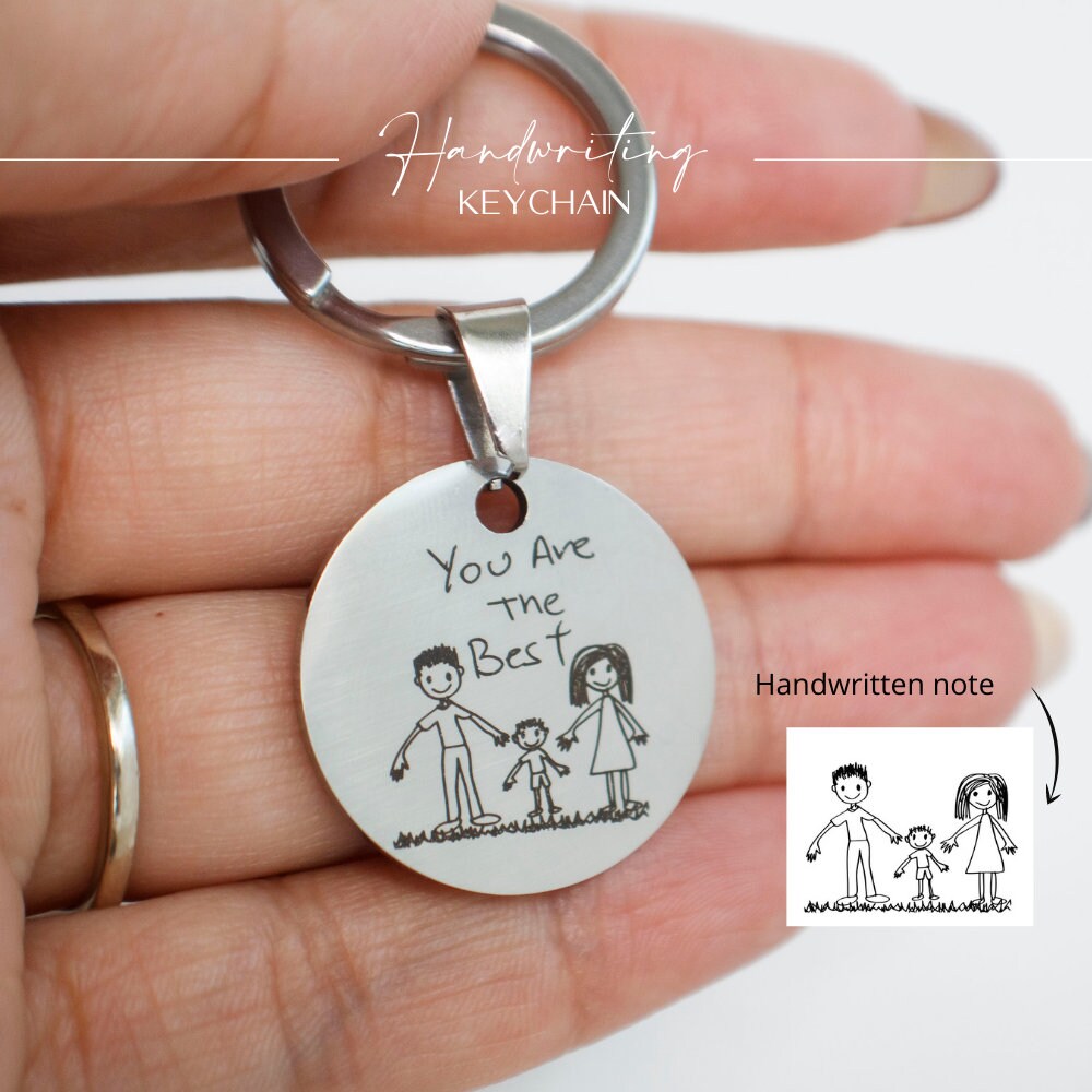 Handwriting Keychain: Personalized Keepsake Gift - Torianic Jewelry