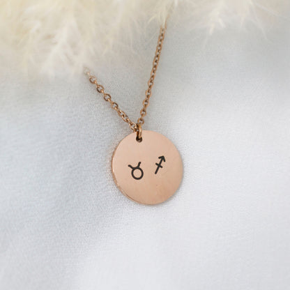 Personalized Zodiac Sign Necklace: Stainless Steel Horoscope Jewelry - Torianic Jewelry
