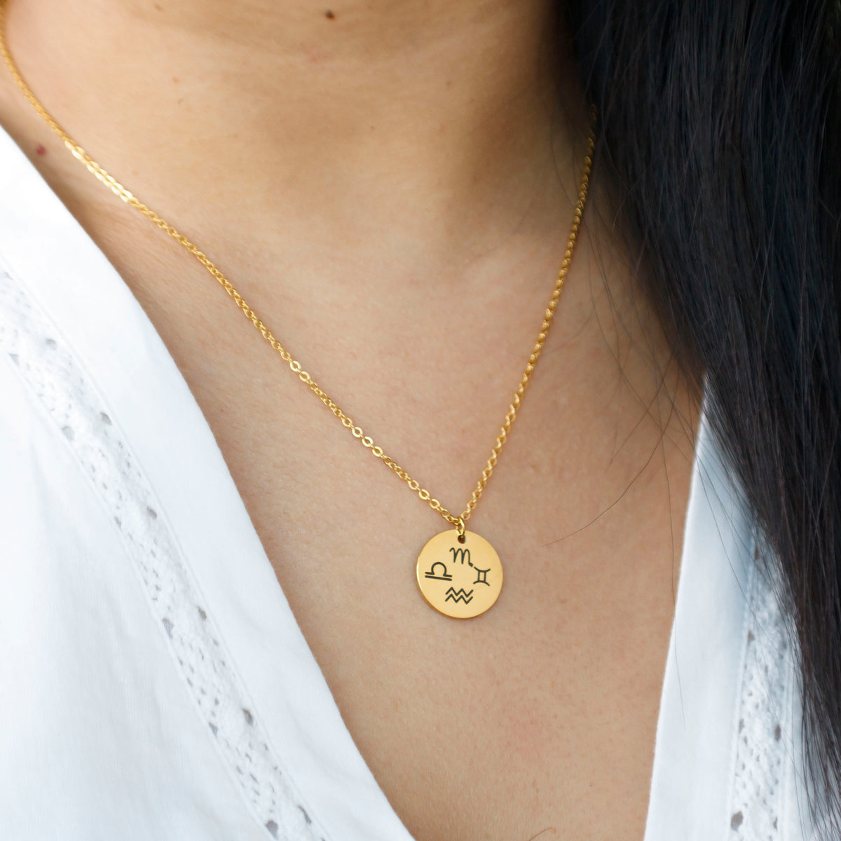 Personalized Zodiac Sign Necklace: Stainless Steel Horoscope Jewelry - Torianic Jewelry