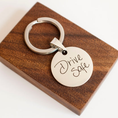 Handwriting Keychain: Personalized Keepsake Gift - Torianic Jewelry
