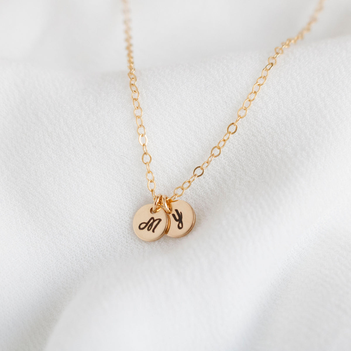 Bridesmaid Gift, 14K Gold Filled Initial Necklace, Personalized Monogram Charm, Dainty Gold Jewelry for Her - Torianic Jewelry