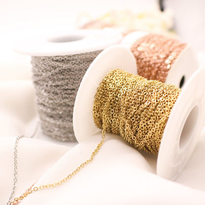 Hypoallergenic Stainless Steel Chain: Delicate 1.5mm Jewelry Chain - Torianic Jewelry