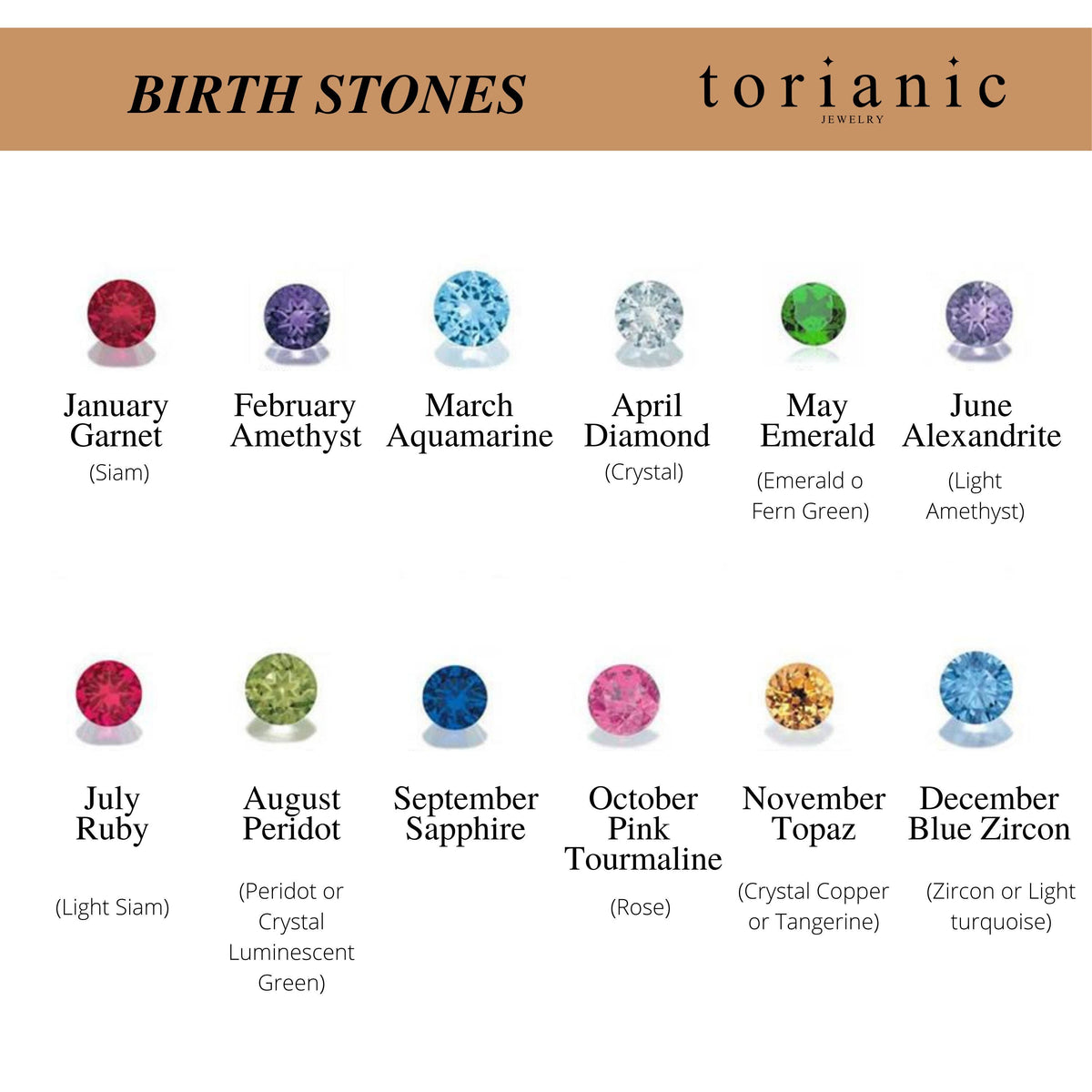 Birth Flower Necklace with Birthstone: Personalized Jewelry Gift - Torianic Jewelry