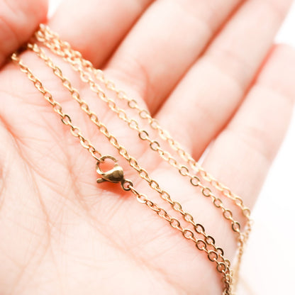 Hypoallergenic Stainless Steel Chain: Delicate 1.5mm Jewelry Chain - Torianic Jewelry
