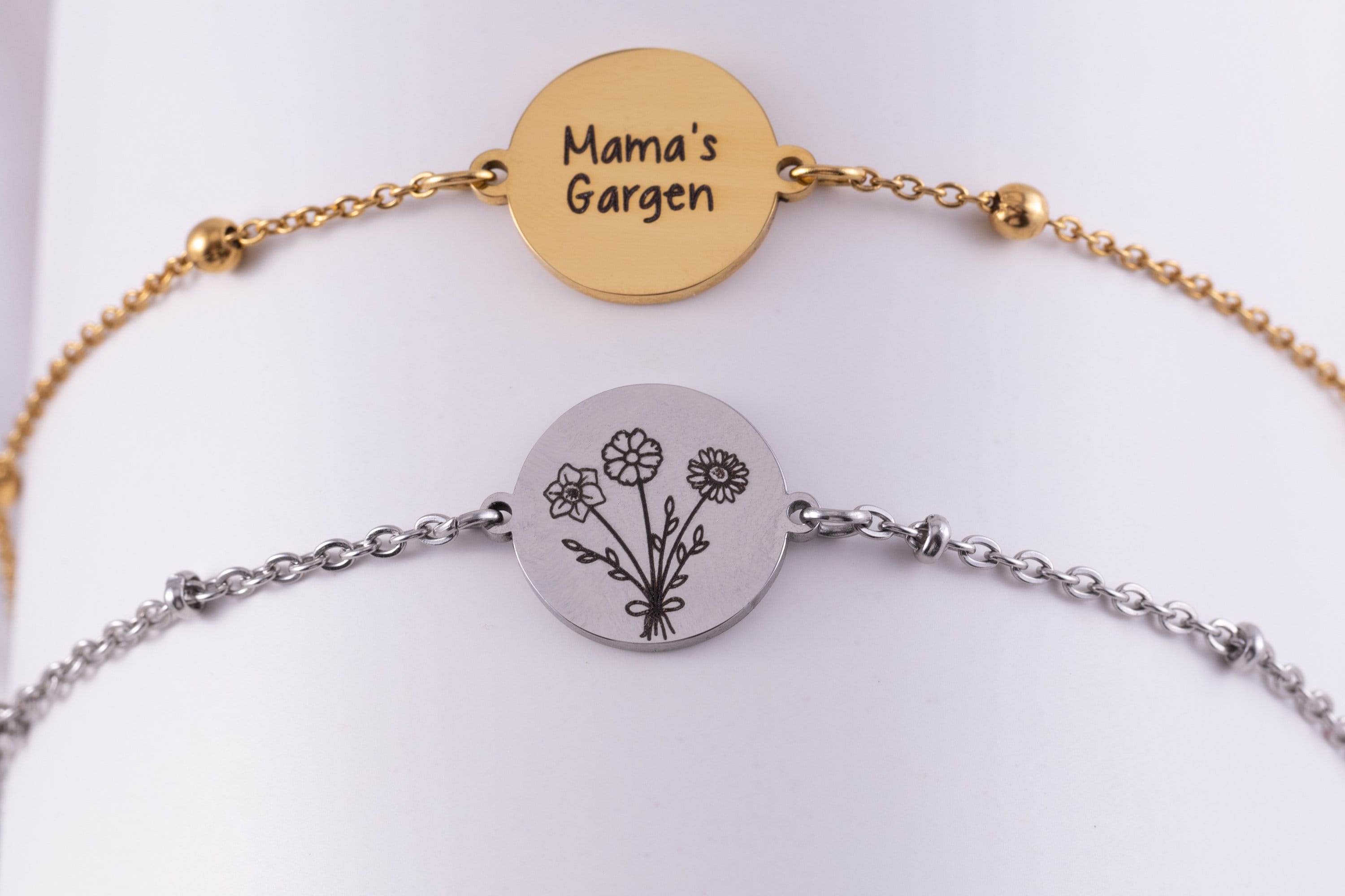 Birth Flower Bouquet Bracelet: Personalized Floral Charm, Garden Bracelet - Torianic Jewelry