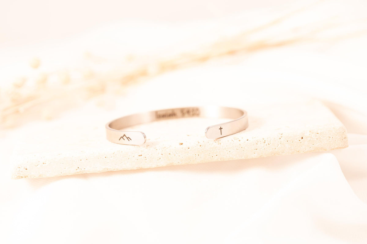 Personalized Bible Verse Cuff Bracelet: 18K Gold Christian Jewelry - Torianic Jewelry