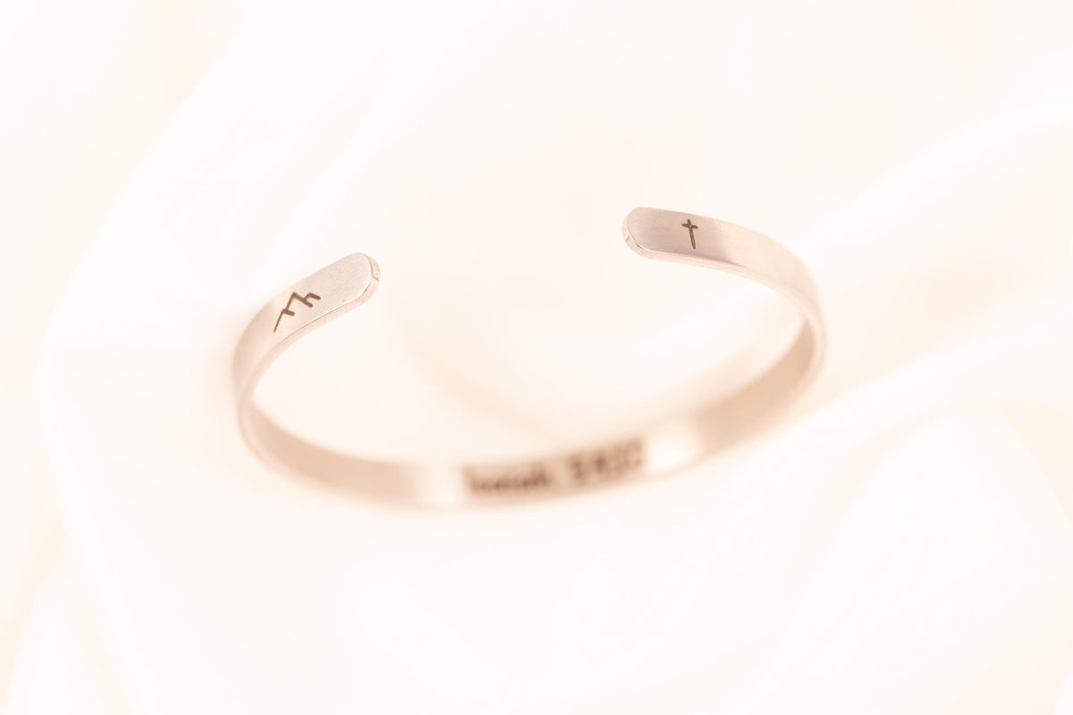Personalized Bible Verse Cuff Bracelet: 18K Gold Christian Jewelry - Torianic Jewelry