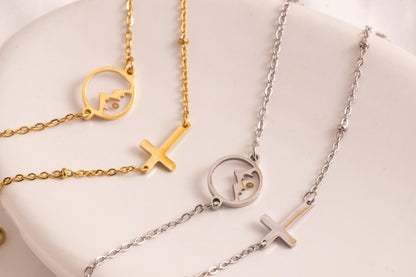 Mustard Seed Bracelet With Cross Charm: Stainless Steel Faith Jewelry - Torianic Jewelry