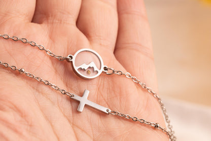 Mustard Seed Bracelet With Cross Charm: Stainless Steel Faith Jewelry - Torianic Jewelry
