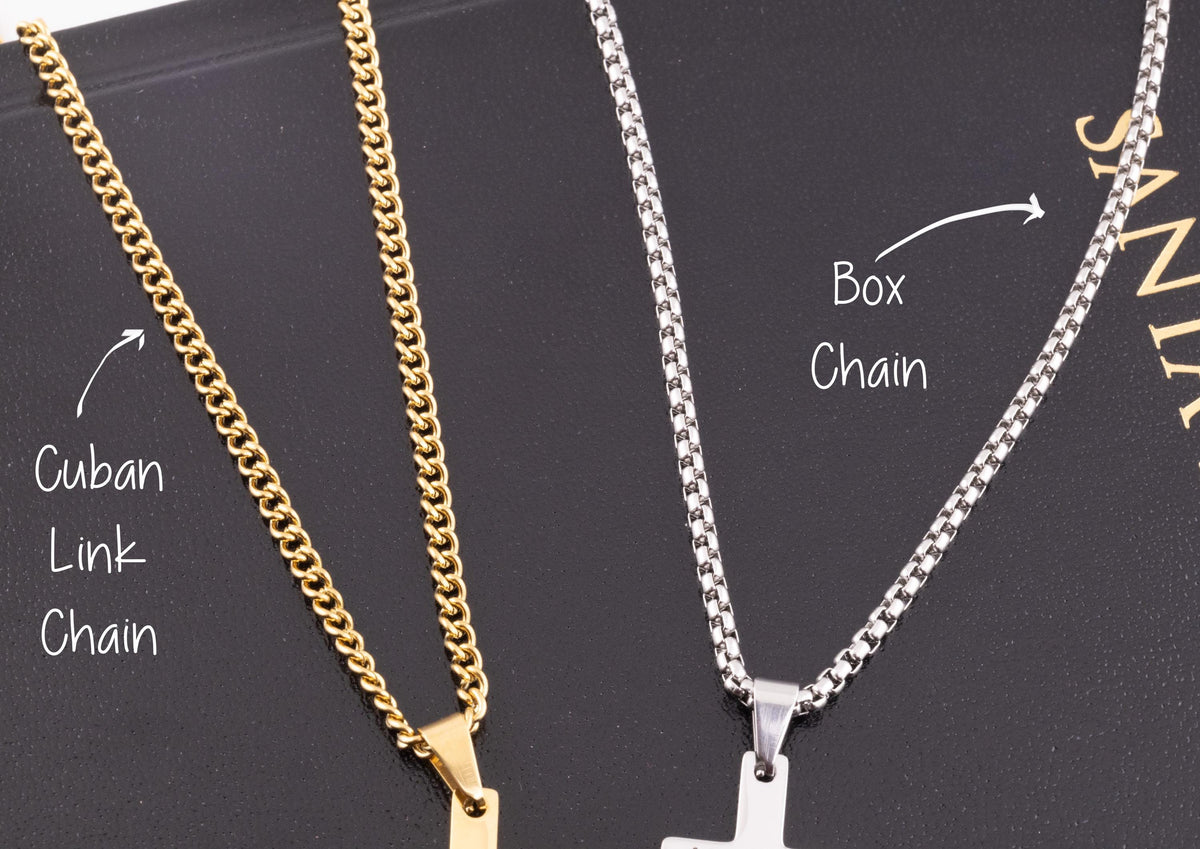 Personalized Cross Necklace: Stainless Steel Baptism Gift for Kids - Torianic Jewelry