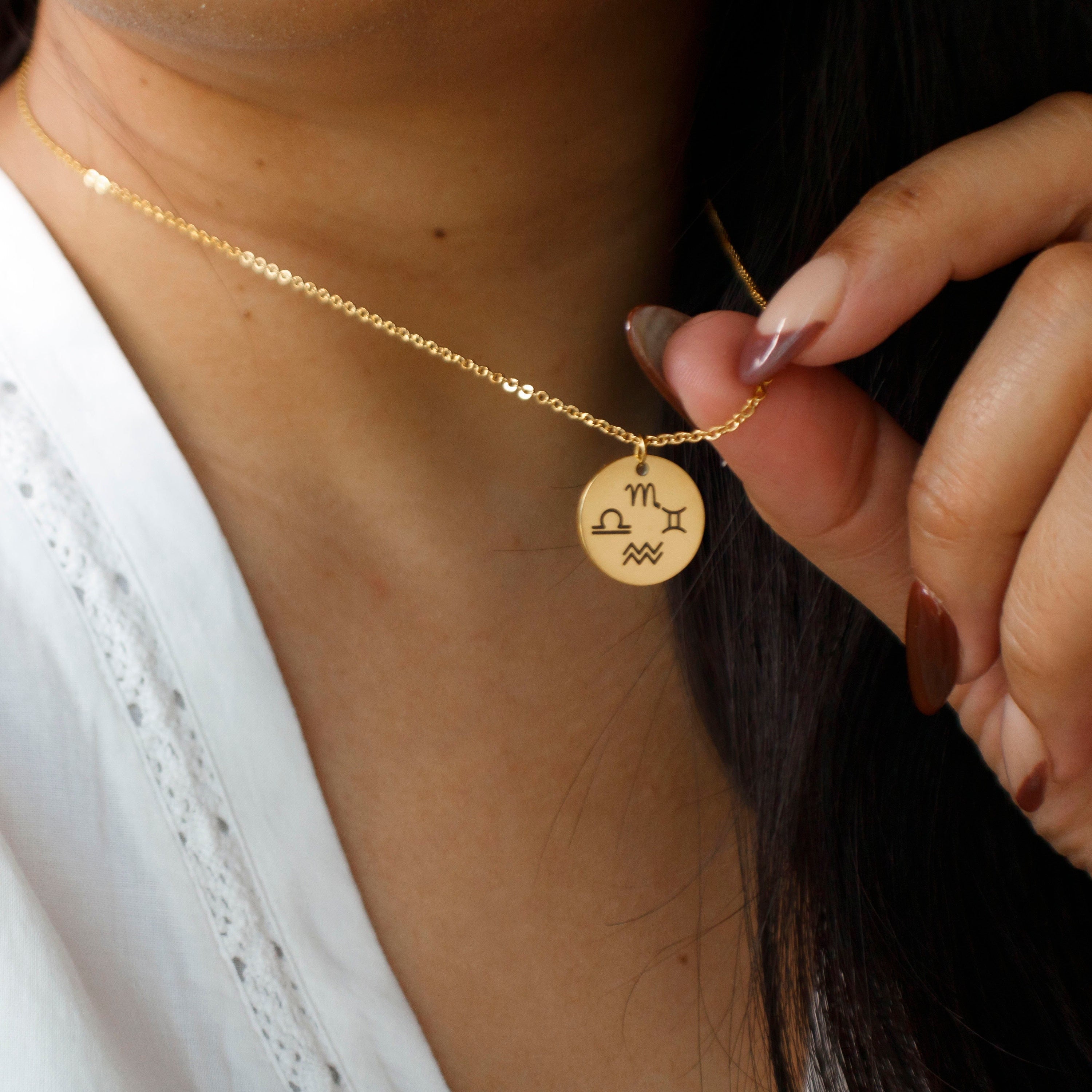 Personalized Zodiac Sign Necklace: Stainless Steel Horoscope Jewelry - Torianic Jewelry