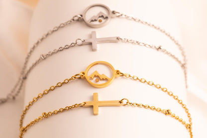 Mustard Seed Bracelet With Cross Charm: Stainless Steel Faith Jewelry - Torianic Jewelry