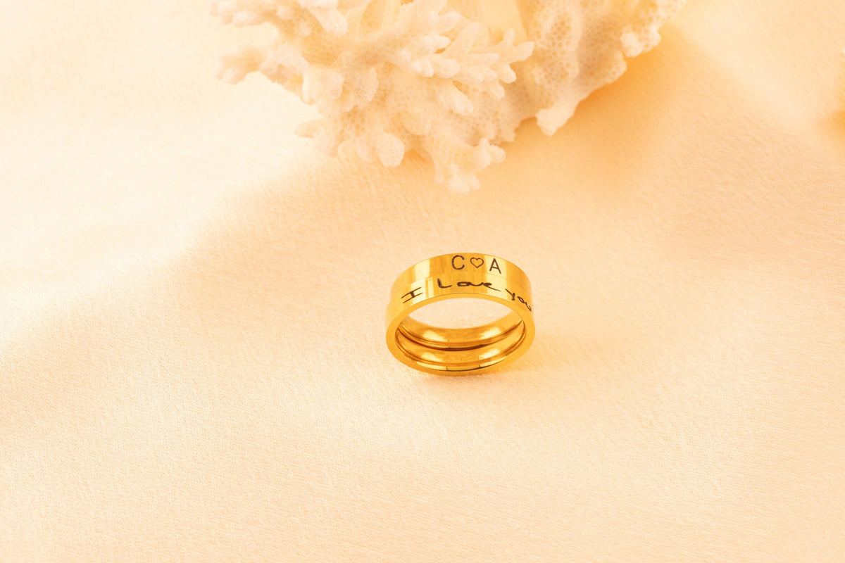 Personalized Engraved Name Ring: Dainty Stacking Jewelry Gift - Torianic Jewelry