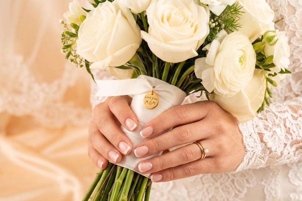 Wedding Bouquet Charm, Actual Handwriting Memorial Keepsake for Bride, Custom Engraved In Memory of Loved - Torianic Jewelry