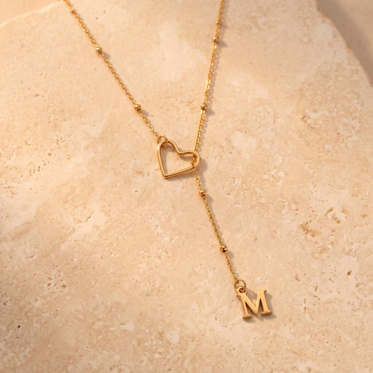 Lariat Initial Necklace