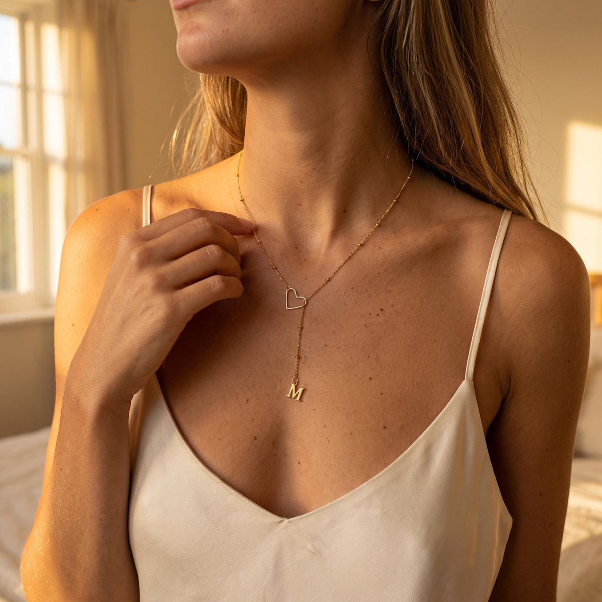 Lariat Initial Necklace