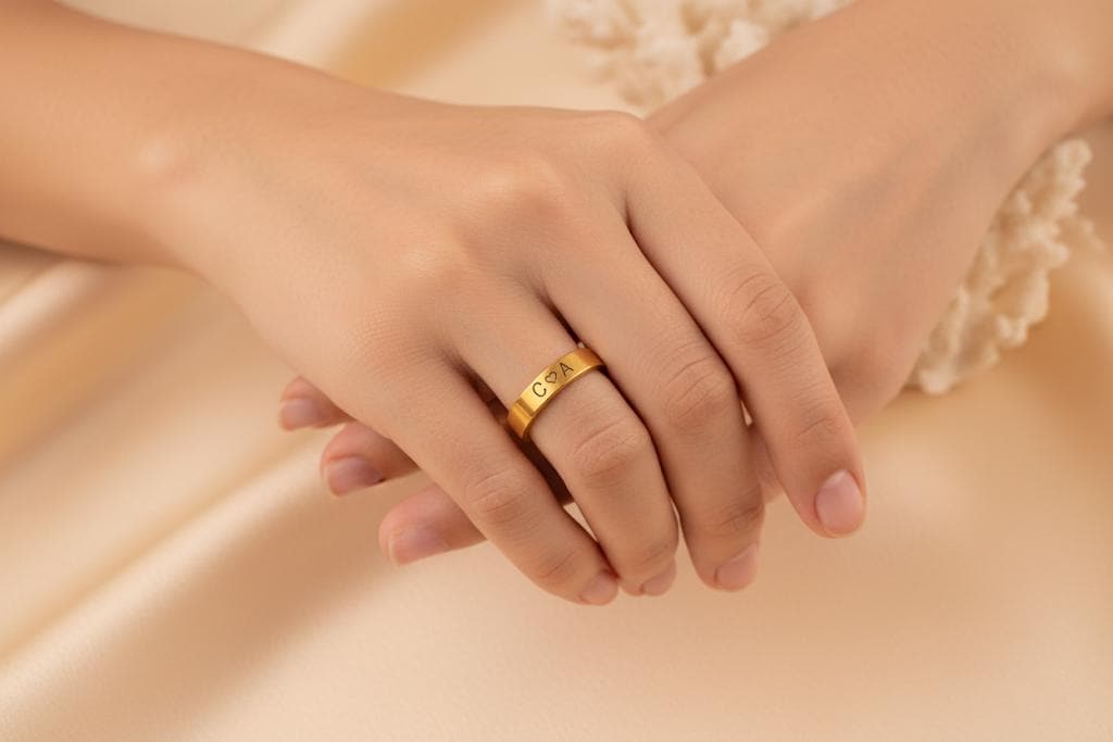 Personalized Engraved Name Ring: Dainty Stacking Jewelry Gift - Torianic Jewelry