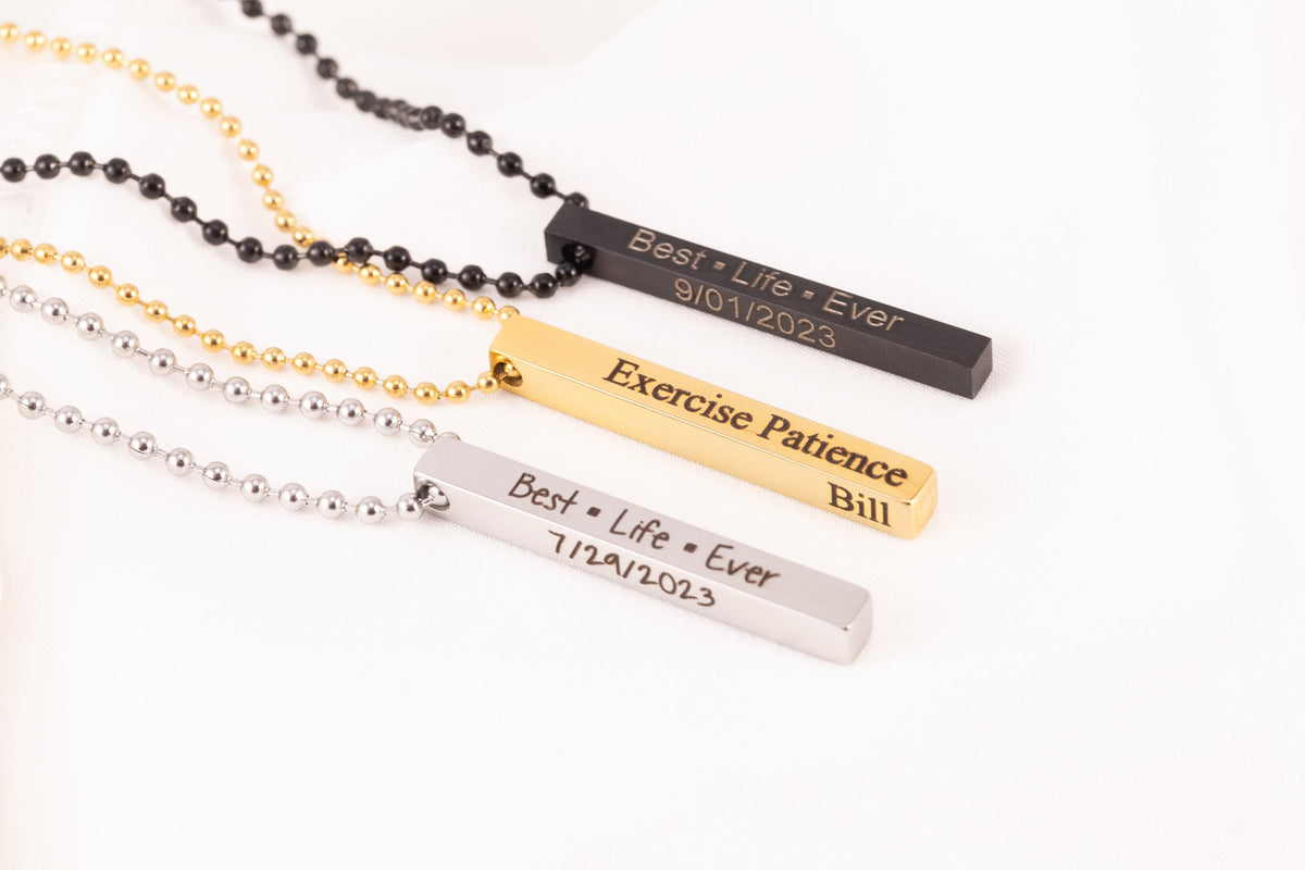 Best life ever necklace - JW gift - Jehovah's brother present - exercise Patience Necklace - jw baptism gift - Bar Necklace - Torianic Jewelry
