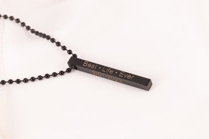 Best life ever necklace - JW gift - Jehovah's brother present - exercise Patience Necklace - jw baptism gift - Bar Necklace - Torianic Jewelry