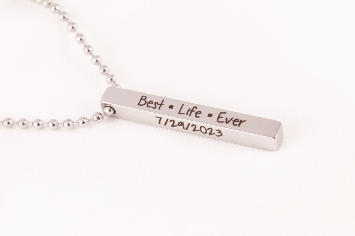 Best life ever necklace - JW gift - Jehovah's brother present - exercise Patience Necklace - jw baptism gift - Bar Necklace - Torianic Jewelry