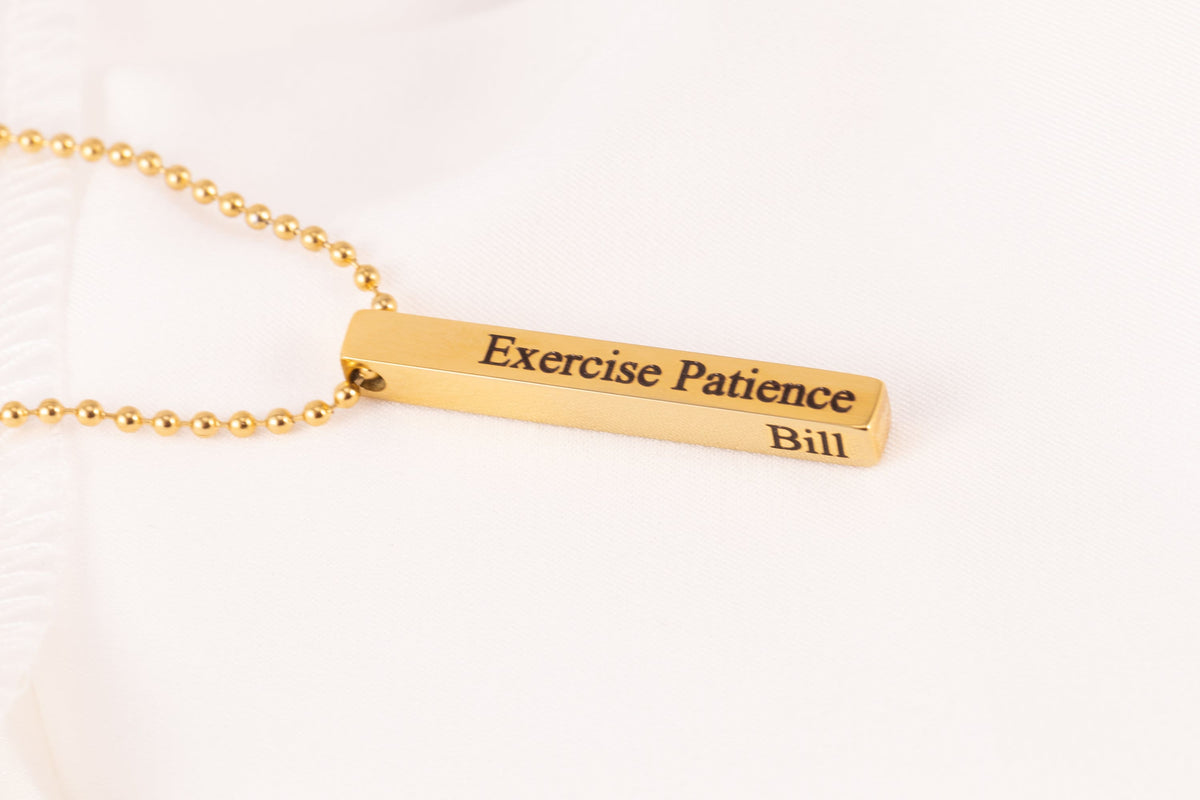 Best life ever necklace - JW gift - Jehovah's brother present - exercise Patience Necklace - jw baptism gift - Bar Necklace - Torianic Jewelry