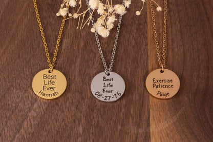 Best Life Necklace Gift - JW gift for Jehovah's brother/sister present - Exercise Patience Necklace - JW baptism gift for sisters - Torianic Jewelry