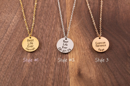 Best Life Necklace Gift - JW gift for Jehovah's brother/sister present - Exercise Patience Necklace - JW baptism gift for sisters - Torianic Jewelry