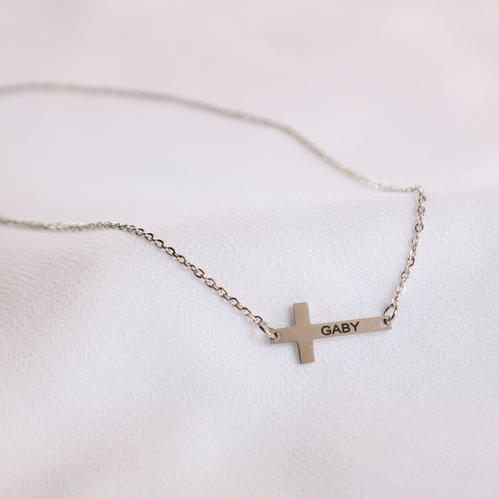 Dainty Cross Charm Necklace, Personalized cross, religious gifts women, Small Cross Necklace