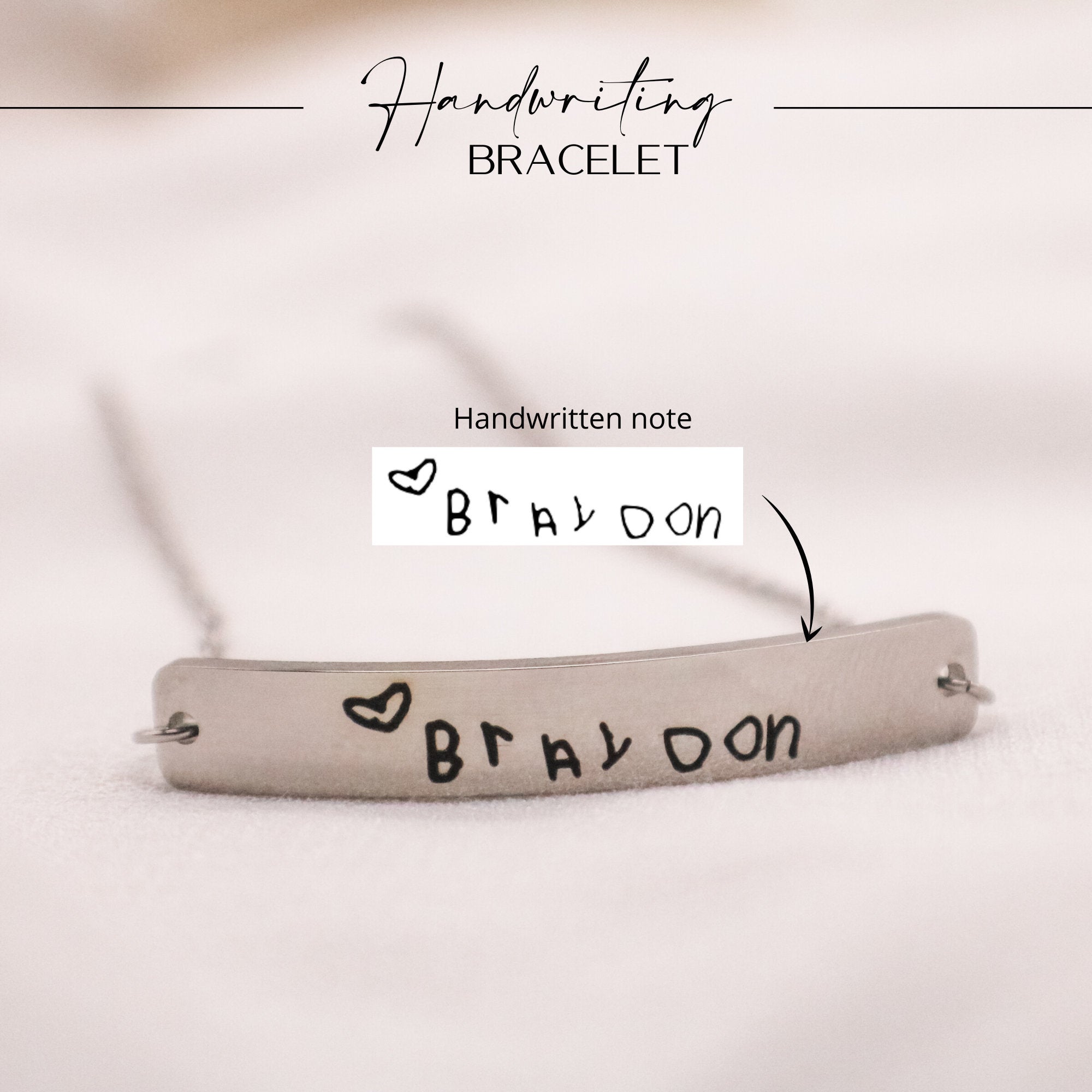 Handwriting Bracelet - Handwritten Bracelet - Memorial jewelry - Signature bracelet - Christmas Present - Mom Gift