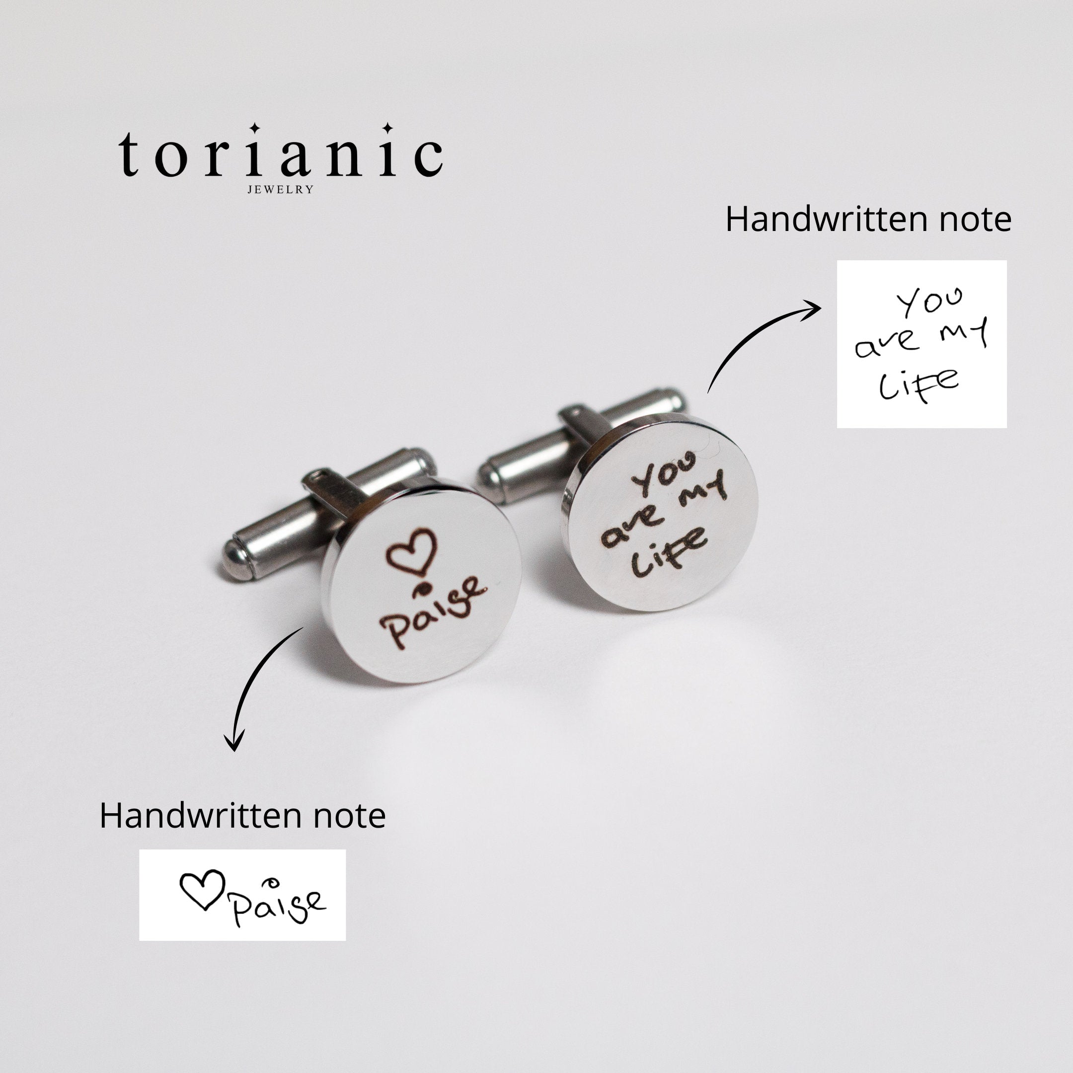 Cufflinks for groom, Handwriting cufflinks, Father of the bride, Handwriting present, Christmas Gif for him, Dads present, Boyfriend Gift