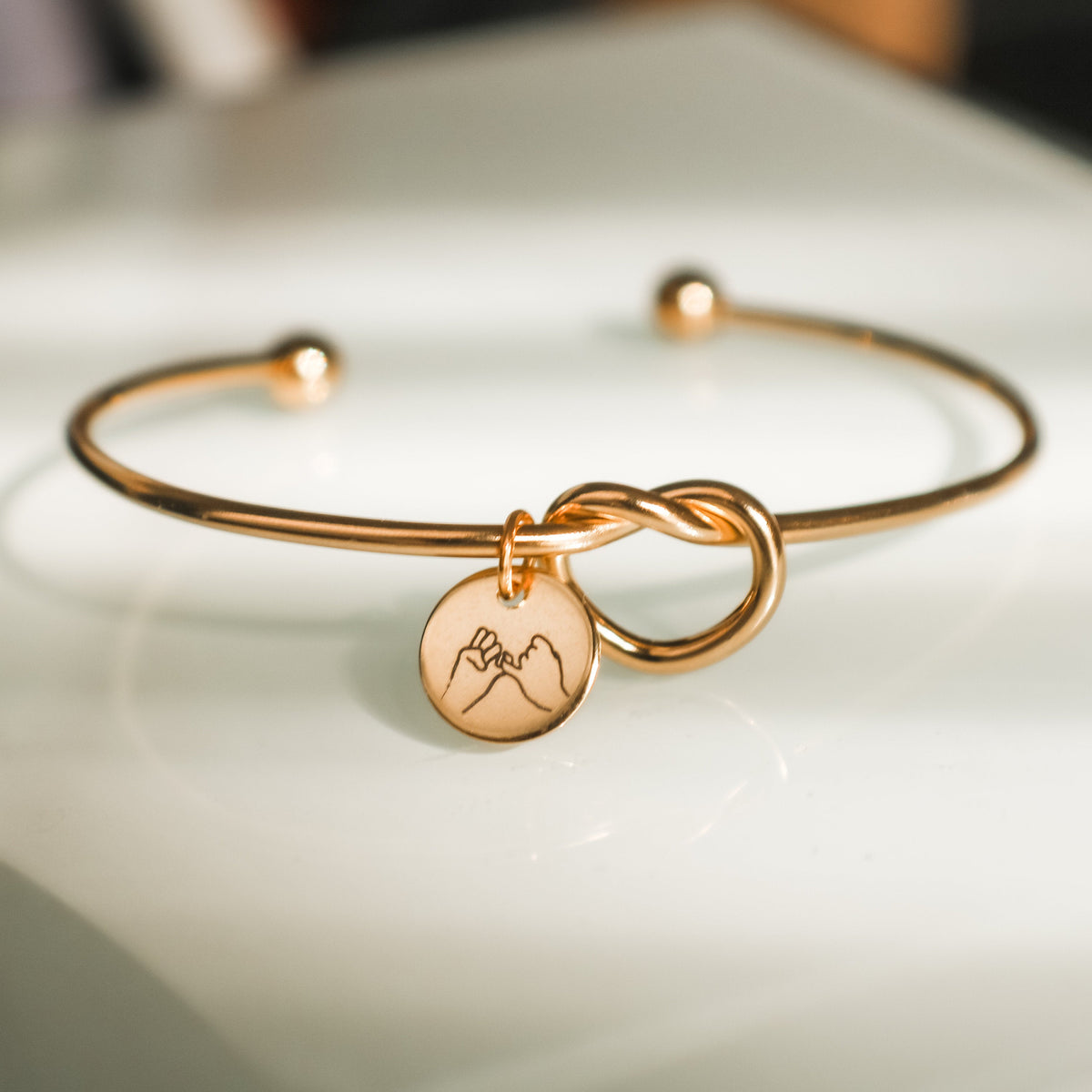 Love Knot Bracelet for Best friend Gift, Women Knot Bracelet, Friends matching bracelets, Pinky Promise, best friend gift, Charm Bracelet - Torianic Jewelry
